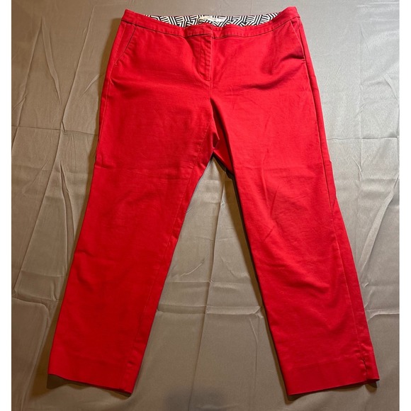 Boden Pants - Boden Red Cropped Pants Women's Size 18R Straight Leg Casual Office